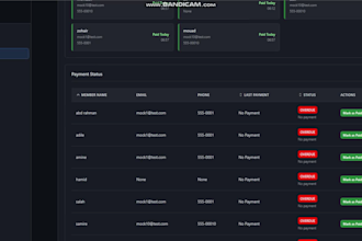 build a custom gym management website
