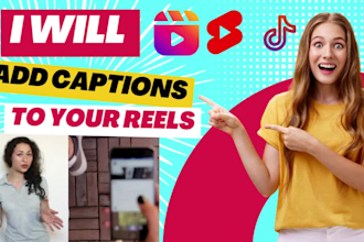 edit  instagram reel,subtitles , cover,ugc video editor