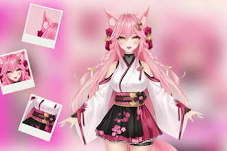 design and rigging high quality live2d model for vtuber