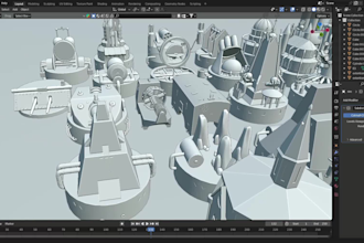 create high quality 3d game assets, buildings, and vehicles