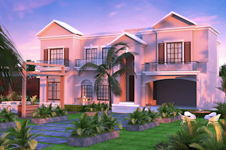 do 3d exterior design of your house, commercial buildings