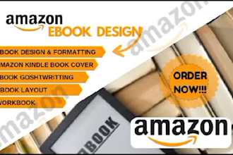 ebook layout, workbook, fitness book, lookbook, cookbook, amazon kdp book design