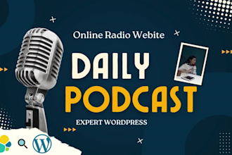 professionally design online radio, podcast wordpress website