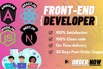 develop reactjs nextjs web apps as angular developer and nodejs developer
