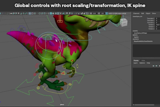 3d creature rig,maya facial rig,ik fk spine,limb system,script to animation,ue5