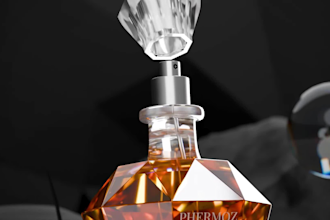 do 3d cgi product animation, 3d perfume product animation, 3d bottle animation