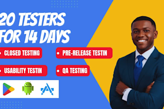 20 testers for google play closed testing, 20 app testers, pre release testing