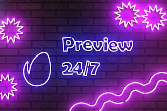 create neon sign intro with you customization logo or text