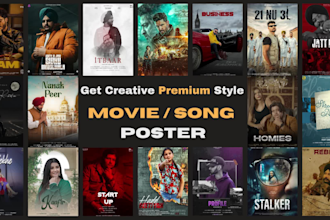 be your graphic designer, song poster, film or movie poster, artwork and flyer