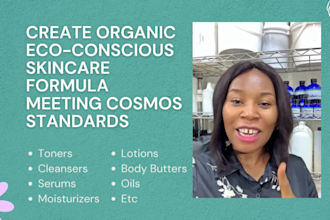 design organic skincare formulas meeting cosmos standards