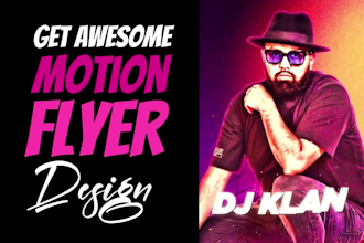 create animated motion flyer for party, club, event, product