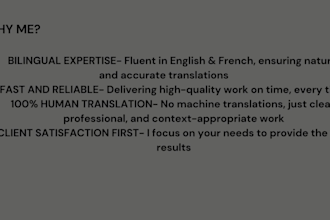 give fast fluent and flawless eng fr translations