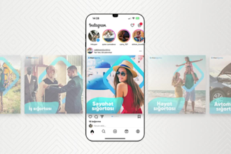 design instagram carousel post story reels cover