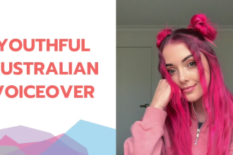 record a youthful, australian voiceover