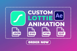 create lottie svg json HTML animation for your website and app