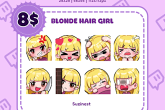 draw custom chibi twitch emotes for you