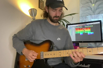 write and record electric guitar for your lofi track
