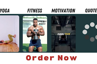 create yoga,fitness,motivational quotes videos for your youtube channel