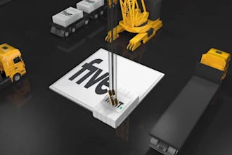 3d build architect logo intro animation