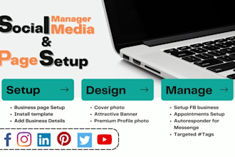 do facebook business page creation, fb fan page setup , banner, cover design