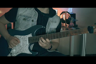 play an electric guitar solo or rhythm track in any style