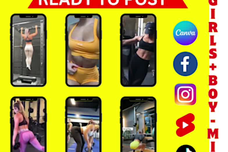 create 6000 gym fitness youtube shorts instagram reels