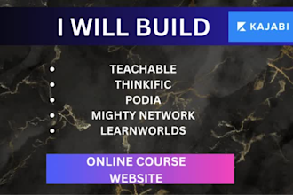 build kajabi website podia teachable thinkific kajabi online course website