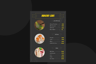 do professional flyers, posters, menu cards, or print design