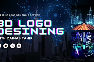 design a stunning 3d logo with free sample for your brand on fiverr