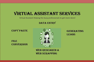 do data entry excel web research email find account creation web scrapping