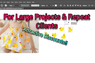 redraw your seamless pattern into a perfect textile  repeat vector