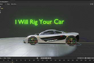 rig your car or bike 3d model in blender