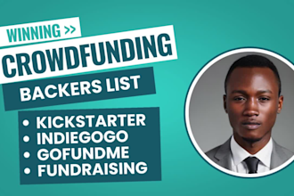 supply real crowdfunding backers list for kickstarter indiegogo gofundme success