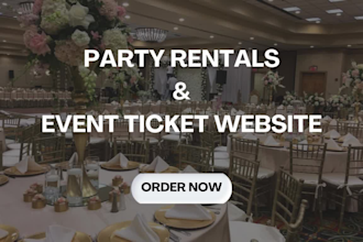 party rentals website event ticket website event rentals website party website