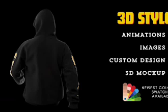 do 3d mockup animation of all clothing and apparel products
