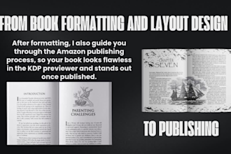 do kindle book formatting, paperback layout design, book interior design