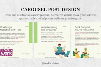 design psychology and mental health posts in canva templates