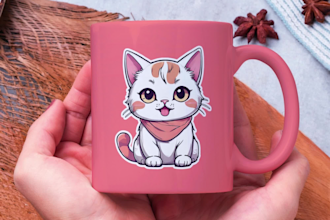 deliver original kawaii cat sticker 28 pack cute bundle set