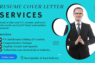 edit or create a winning CV,resume, cover letter for your dream job
