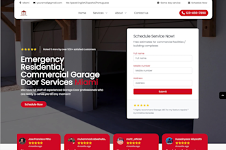 create a premium garage door website, garage door landing page for you