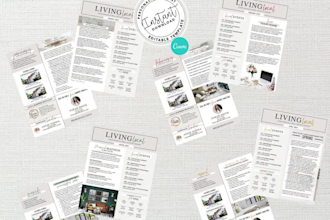 design a real estate newsletter template, editable canva newsletter