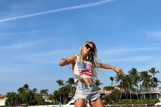 do energetic tiktok dance expert group dance,  shuffle dance to your song