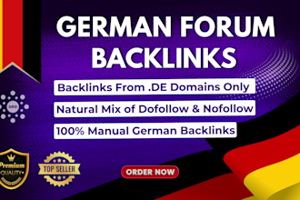 do high quality german forum backlinks on de forums