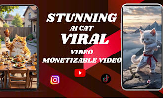provide 30 ai generated cat story video for cat lovers