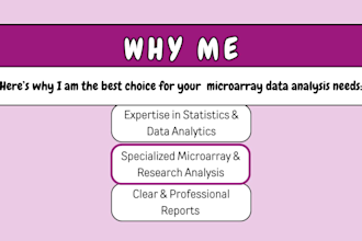 perform microarray  statistical data analysis for research and business