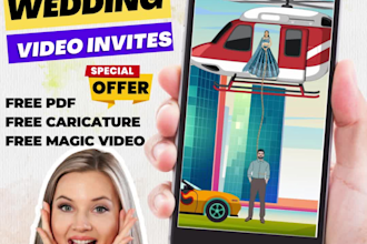 design an animated video digital invitation for all events