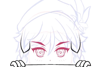 draw twitch emotes, badge, and animated for vtuber, discord