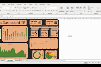 develop professional and interactive dashboard in excel