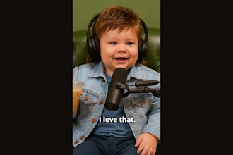 create ai baby podcast ai new baby video funny baby podcast ai video reels