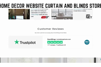 design luxury home decor website curtain and blinds dropshipping shopify store